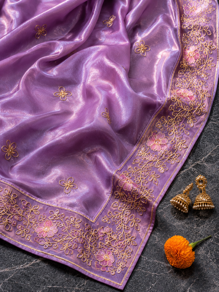 Iris Vine Silk Saree