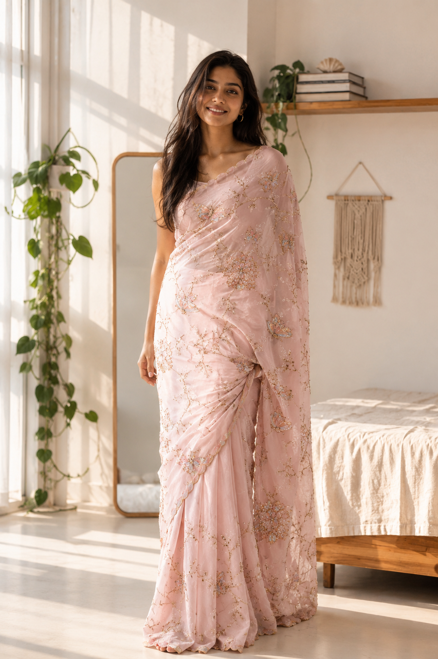 Butterfly Garden Silk Saree
