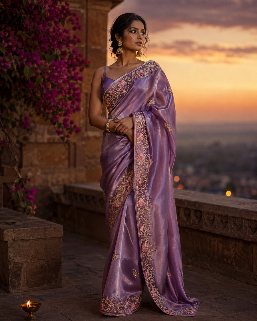 Iris Vine Silk Saree
