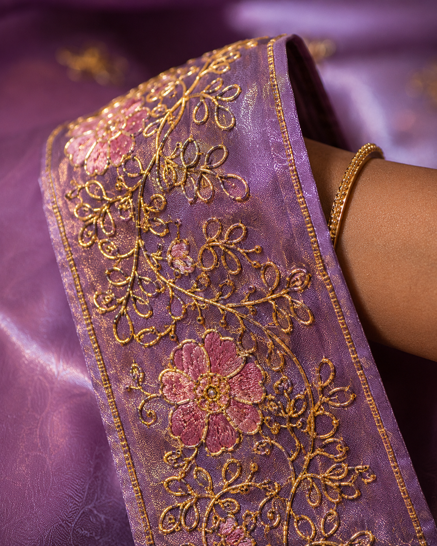 Iris Vine Silk Saree